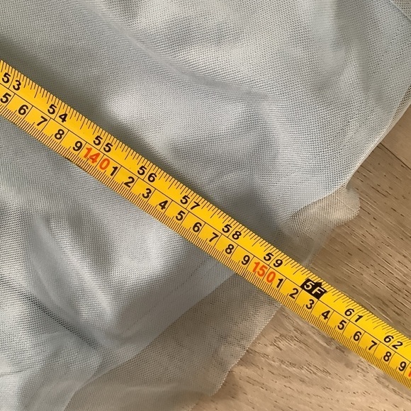 Lulu’s Blue Mesh Maxi Dress tulle size S - Picture 12 of 14